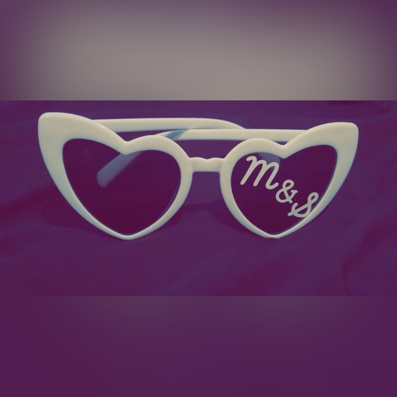M&S White framed Heart shaped Sunglasses - Picture 3 of 3